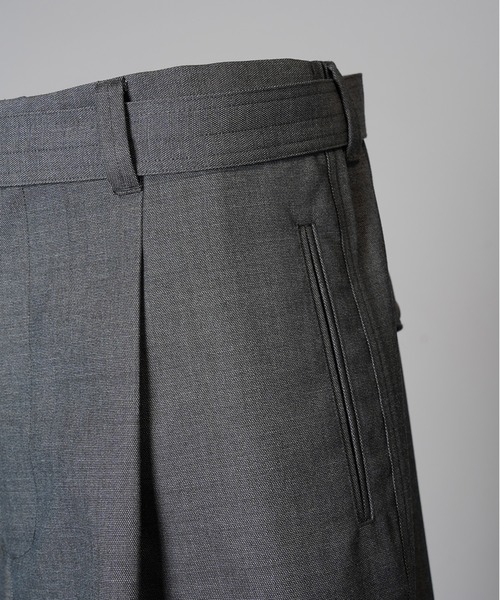 MAISON SPECIAL(メゾンスペシャル)の「《UNISEX》4 Colors Chambray Washable Wool Prime-Wide Snow Pants/4色シャンブレーウォッシャブルウールプライムワイドスノーパンツ【MAISON SPECIAL/メゾンスペシャル】(その他パンツ・メンズ・グレー/チャコールグレー/ブルー/ブラック/ライトブルー/ダークブラック/サックスブルー・0/1/2)」の11枚目の写真