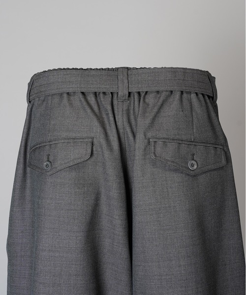 MAISON SPECIAL(メゾンスペシャル)の「《UNISEX》4 Colors Chambray Washable Wool Prime-Wide Snow Pants/4色シャンブレーウォッシャブルウールプライムワイドスノーパンツ【MAISON SPECIAL/メゾンスペシャル】(その他パンツ・メンズ・グレー/チャコールグレー/ブルー/ブラック/ライトブルー/ダークブラック/サックスブルー・0/1/2)」の21枚目の写真