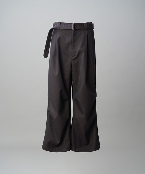 MAISON SPECIAL(メゾンスペシャル)の「《UNISEX》4 Colors Chambray Washable Wool Prime-Wide Snow Pants/4色シャンブレーウォッシャブルウールプライムワイドスノーパンツ【MAISON SPECIAL/メゾンスペシャル】(その他パンツ・メンズ・グレー/チャコールグレー/ブルー/ブラック/ライトブルー/ダークブラック/サックスブルー・0/1/2)」の14枚目の写真