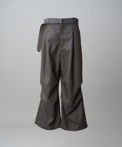 MAISON SPECIAL(メゾンスペシャル)の「《UNISEX》4 Colors Chambray Washable Wool Prime-Wide Snow Pants/4色シャンブレーウォッシャブルウールプライムワイドスノーパンツ【MAISON SPECIAL/メゾンスペシャル】(その他パンツ・メンズ・グレー/チャコールグレー/ブルー/ブラック/ライトブルー/ダークブラック/サックスブルー・0/1/2)」の15枚目の写真