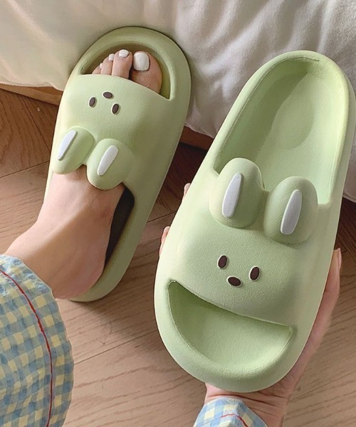 うさぎ マシュマロみたいなルームシューズ セールうさぎマシュマロサンダル シリコン スリッパ ルームシューズ