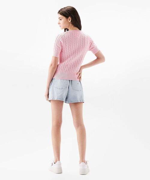 tommy jeans（トミー ジーンズ）の「サマーケーブルカーディガン（ニット/セーター・レディース・ブルー/ホワイト/ピンク・X-SMALL/SMALL/MEDIUM）」の13枚目の写真