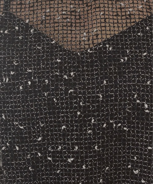 ANGIE（アンジー）の「クロップド メッシュ シアートップス（Tシャツ/カットソー・レディース・ブラック/アイボリー/ベージュ・FREE）」の14枚目の写真