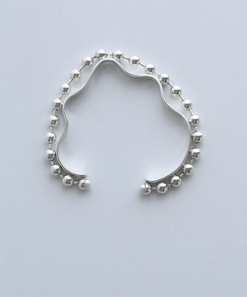 SV925 骨バングル プレーンバングル ワイドバングル シルバー925 鏡面 つるつる シンプル