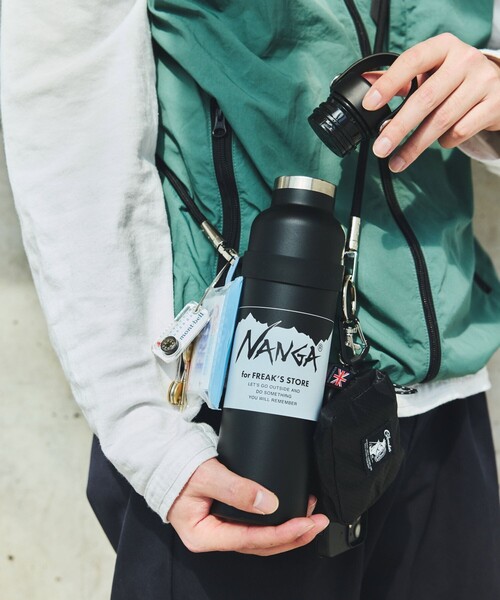 NANGA（ナンガ）の「NANGA × Hydro Flask × FREAK'S STORE/ナンガ × ハイドロフラスク × フリークスストア 別注 24oz STANDARD MOUTH ハイドロフラスク スタンダードマウス（水筒・メンズ・ブラック/オレンジ・ONE SIZE）」の6枚目の写真