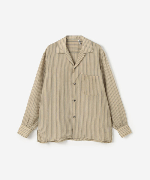 Kaptain Sunshine（キャプテン サンシャイン）の「KAPTAIN SUNSHINE | オープンカラーシャツ WOMEN（シャツ/ブラウス・レディース・ブラック系その他/ベージュ系その他・34）」の3枚目の写真