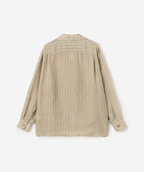 Kaptain Sunshine（キャプテン サンシャイン）の「KAPTAIN SUNSHINE | オープンカラーシャツ WOMEN（シャツ/ブラウス・レディース・ブラック系その他/ベージュ系その他・34）」の4枚目の写真