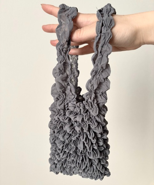 Alite cloth（アリーテクロス）の「コンパクト伸縮カラーエコバッグ（エコバッグ/サブバッグ・レディース・モカ/イエロー/コーラル/グリーン/ピンク/グレー/ブラック・F）」の2枚目の写真