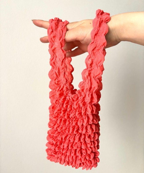 Alite cloth（アリーテクロス）の「コンパクト伸縮カラーエコバッグ（エコバッグ/サブバッグ・レディース・モカ/イエロー/コーラル/グリーン/ピンク/グレー/ブラック・F）」の7枚目の写真
