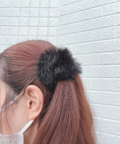 ファーヘアゴム シュシュ 2点セット(BQ)（ヘアゴム）｜almo