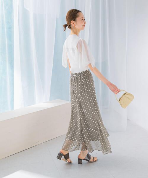 URBAN RESEARCH ROSSO WOMEN(アーバンリサーチ ロッソ)の「ハンカチスリーブリブニット(ニット/セーター・レディース・ブラック/オフホワイト/ブルー系その他・FREE)」の7枚目の写真