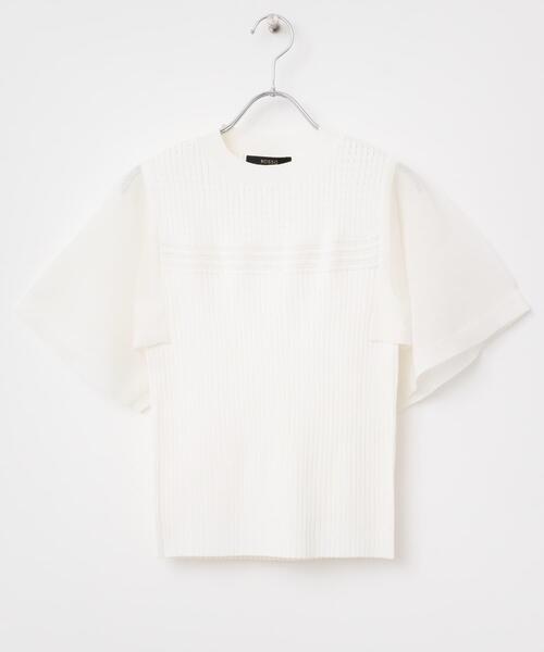 URBAN RESEARCH ROSSO WOMEN(アーバンリサーチ ロッソ)の「ハンカチスリーブリブニット(ニット/セーター・レディース・ブラック/オフホワイト/ブルー系その他・FREE)」の8枚目の写真