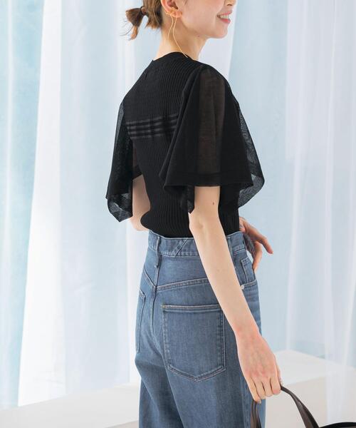 URBAN RESEARCH ROSSO WOMEN(アーバンリサーチ ロッソ)の「ハンカチスリーブリブニット(ニット/セーター・レディース・ブラック/オフホワイト/ブルー系その他・FREE)」の22枚目の写真