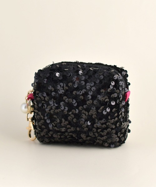 LAZY SUSAN（レイジースーザン）の「ポーチ　スパンコール（ポーチ・レディース・ピンク/シルバー/ブルー/ブラック/ゴールド/グレー・FREE）」の2枚目の写真