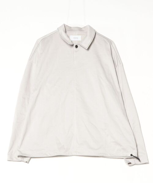 STUDIOUS（ステュディオス）の「DRAWCORD POLO SHIRTS（シャツ/ブラウス・メンズ・ライトグレー/ブラック・1/2）」の2枚目の写真