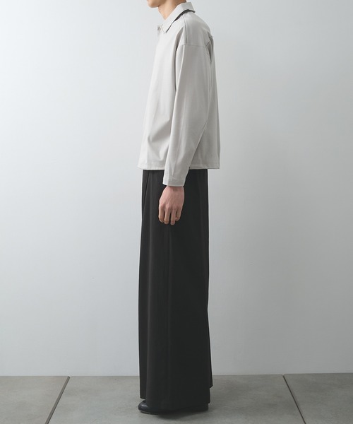 STUDIOUS（ステュディオス）の「【STUDIOUS】DRAWCORD POLO SHIRTS（シャツ/ブラウス・メンズ・ライトグレー/ブラック・1/2）」の8枚目の写真
