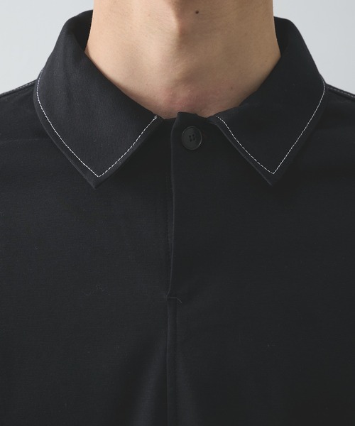 STUDIOUS（ステュディオス）の「【STUDIOUS】DRAWCORD POLO SHIRTS（シャツ/ブラウス・メンズ・ライトグレー/ブラック・1/2）」の7枚目の写真