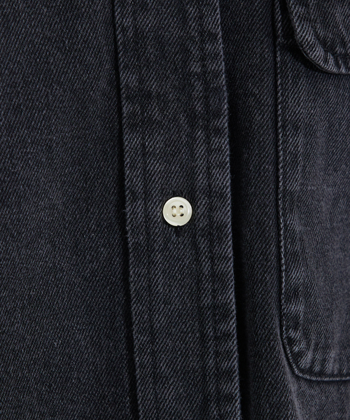 qualite scape(カリテ スケープ)の「ミドルオンスデニムシャツ/オフィスカジュアル/秋服(シャツ/ブラウス・レディース・ブルー/スミクロ・フリー)」の18枚目の写真