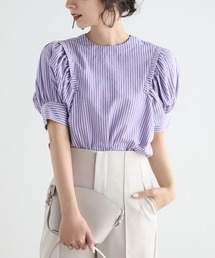SUNFLOWER EIGHT（サンフラワーエイト）の「ボリュームスリーブストライプブラウス（シャツ/ブラウス）」