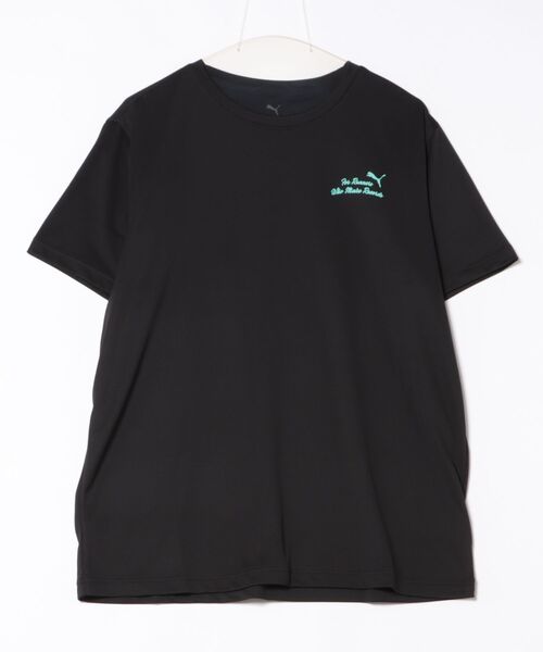 PUMA(プーマ)の「《PUMA》GRAPHICS RUNNING スローガン Tシャツ メ(Tシャツ/カットソー・メンズ・ブルー系その他/ブラック・XXL/L/XL/M)」の2枚目の写真