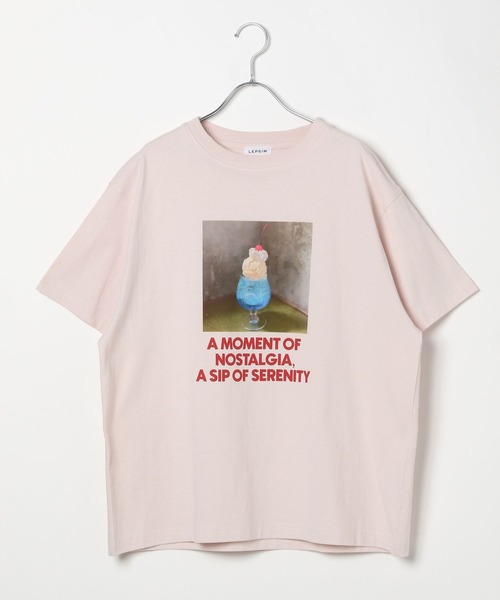 LEPSIM(レプシィム)の「【ニュー・キタナカ×LEPSIM】Tシャツ 328970(Tシャツ/カットソー・レディース・ブラック/ブラウン/オフホワイト/ライトピンク・FREE)」の4枚目の写真