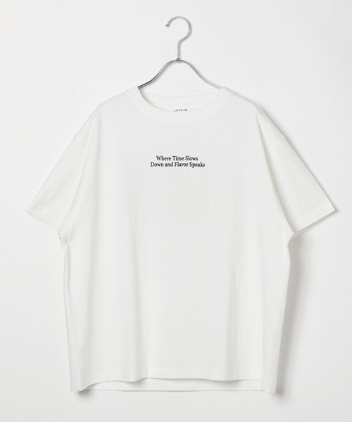 LEPSIM(レプシィム)の「【ニュー・キタナカ×LEPSIM】Tシャツ 328970(Tシャツ/カットソー・レディース・ブラック/ブラウン/オフホワイト/ライトピンク・FREE)」の2枚目の写真
