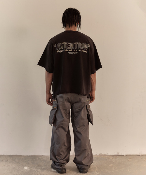 LIBERE(リベーレ)の「LIBERE リベーレ / ATTENTION T-SHIRT アテンショングラフィックダメージTシャツ / 251203-251204(Tシャツ/カットソー・メンズ・ブラック/ホワイト・LARGE/MEDIUM/SMALL)」の16枚目の写真