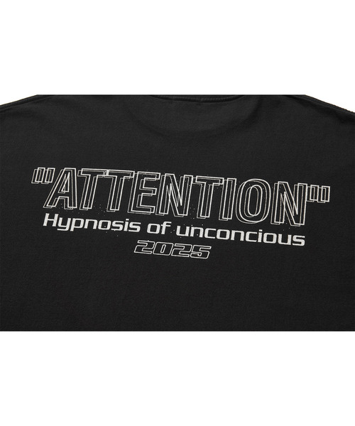 LIBERE(リベーレ)の「LIBERE リベーレ / ATTENTION T-SHIRT アテンショングラフィックダメージTシャツ / 251203-251204(Tシャツ/カットソー・メンズ・ブラック/ホワイト・LARGE/MEDIUM/SMALL)」の5枚目の写真