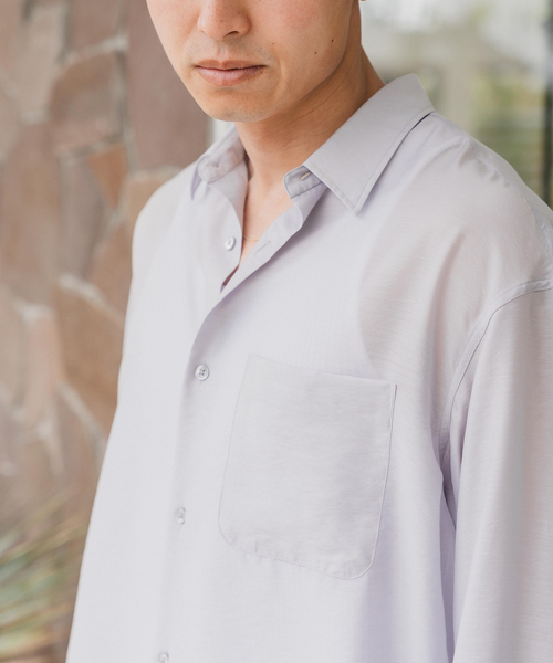 EDIFICE（エディフィス）の「シアー バンブー レギュラーカラーシャツ（シャツ/ブラウス・メンズ・グレー/サックスブルー/ネイビー/ベージュ/オレンジ・LARGE/MEDIUM/SMALL）」の10枚目の写真