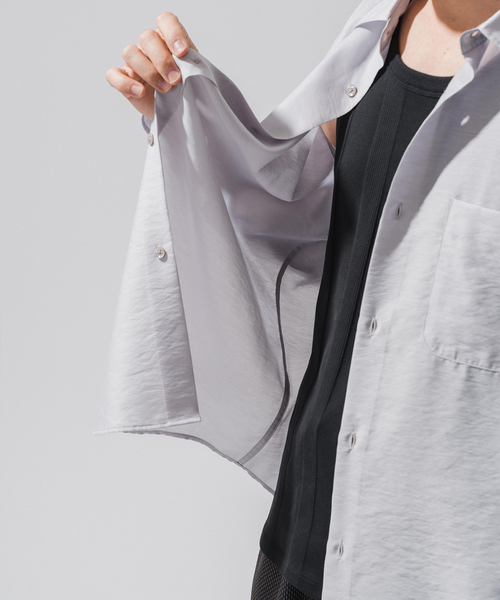 EDIFICE（エディフィス）の「シアー バンブー レギュラーカラーシャツ（シャツ/ブラウス・メンズ・グレー/サックスブルー/ネイビー/ベージュ/オレンジ・LARGE/MEDIUM/SMALL）」の18枚目の写真