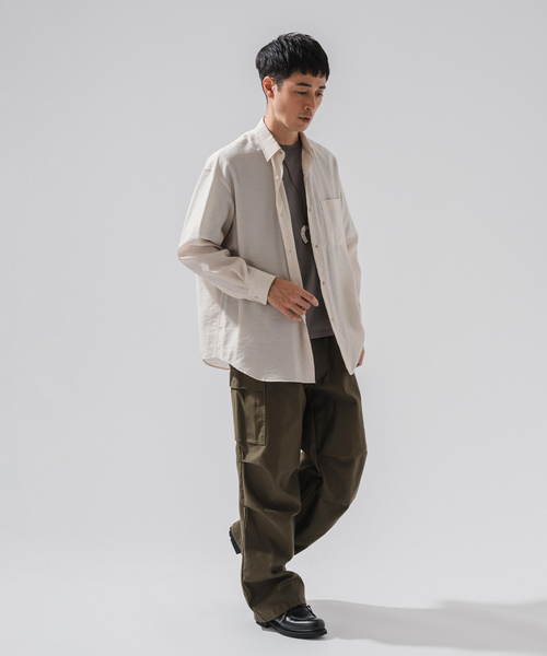 EDIFICE（エディフィス）の「シアー バンブー レギュラーカラーシャツ（シャツ/ブラウス・メンズ・グレー/サックスブルー/ネイビー/ベージュ/オレンジ・LARGE/MEDIUM/SMALL）」の20枚目の写真