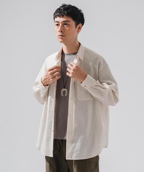 EDIFICE（エディフィス）の「シアー バンブー レギュラーカラーシャツ（シャツ/ブラウス・メンズ・グレー/サックスブルー/ネイビー/ベージュ/オレンジ・LARGE/MEDIUM/SMALL）」の22枚目の写真