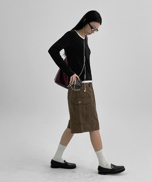 BLACKUP（ブラックアップ）の「[MADE] ダービーターウォッシュカーゴバミューダパンツ（その他パンツ・レディース・ブラウン/ベージュ・MEDIUM/LARGE/SMALL）」の9枚目の写真