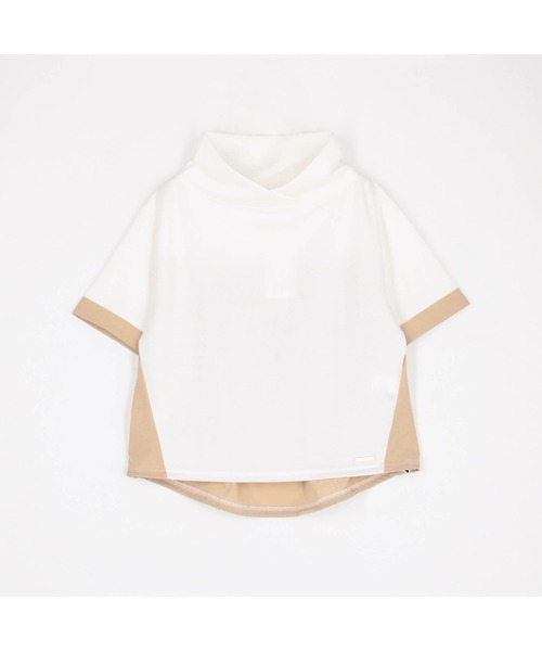 NICOLE white（ニコルホワイト）の「異素材半袖プルオーバー（Tシャツ/カットソー・レディース・オフホワイト/グレー/ブラック・FREE）」の12枚目の写真