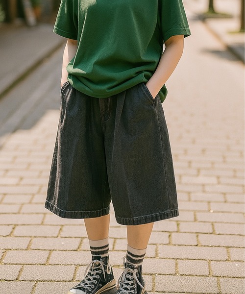 Dickies（ディッキーズ）の「【DICKIES/ディッキーズ】TCツイル/デニム ハーフパンツ/ショートパンツ/ショーツ（デニムパンツ・メンズ・ブラック系1/ブラック系2/カーキ/インディゴブルー/チャコール/ベージュ・M/L/LL）」の3枚目の写真