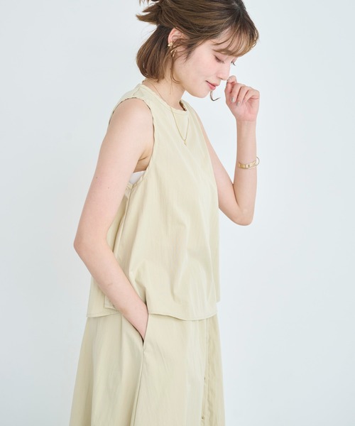 attiree（アティレー）の「ノースリーブブラウス＆スカートSET（ワンピース・レディース・ライトグレー/ブラック/グレー/ベージュ・MEDIUM）」の5枚目の写真