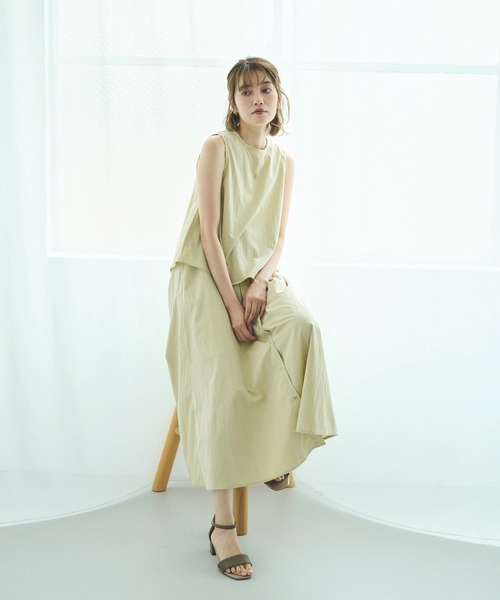 attiree（アティレー）の「ノースリーブブラウス＆スカートSET（ワンピース・レディース・ライトグレー/ブラック/グレー/ベージュ・MEDIUM）」の22枚目の写真