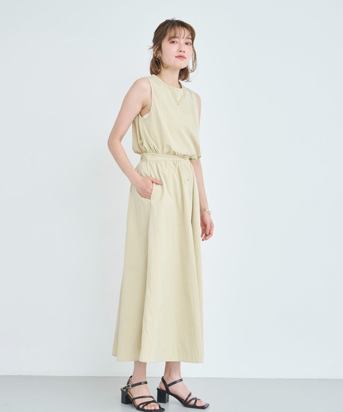 attiree（アティレー）の「ノースリーブブラウス＆スカートSET（ワンピース・レディース・ライトグレー/ブラック/グレー/ベージュ・MEDIUM）」の17枚目の写真