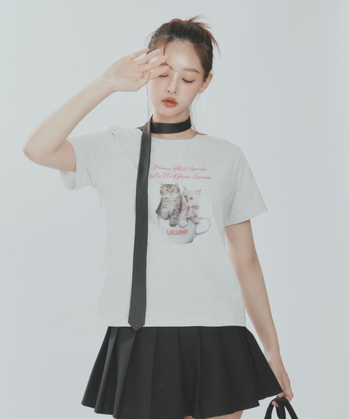 セール】クラシックプリントキャットTシャツ / Classic print