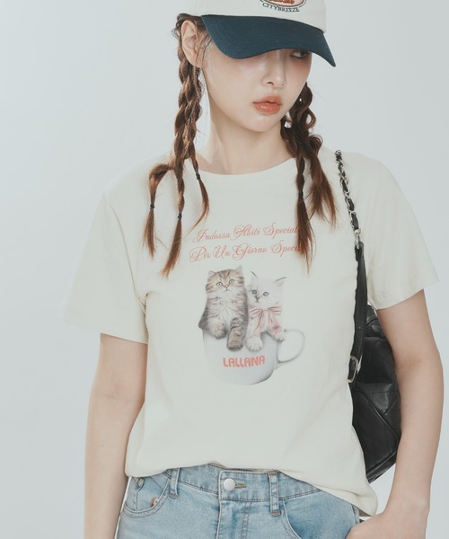 tシャツ クラシックプリントキャットTシャツ / Classic print cat T-Shirt レディース セール】クラシックプリントキャットTシャツ / Classic print
