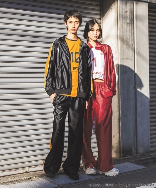 【完売商品】JEANASIS ハイキュー　コラボ　トラックジャージ　音駒高校　L ハイキュー!!】トラックジャージ【一部受注生産追加予約