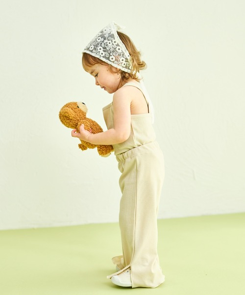 sea and shells by pairmanon（シーアンドシェルズバイペアマノン）の「【sea and shells by pairmanon】メロー リブ ストレッチ ワイドパンツ（その他ベビーウェア・キッズ・アイボリー/グリーン/ブラウン・110/100/90/80）」の8枚目の写真