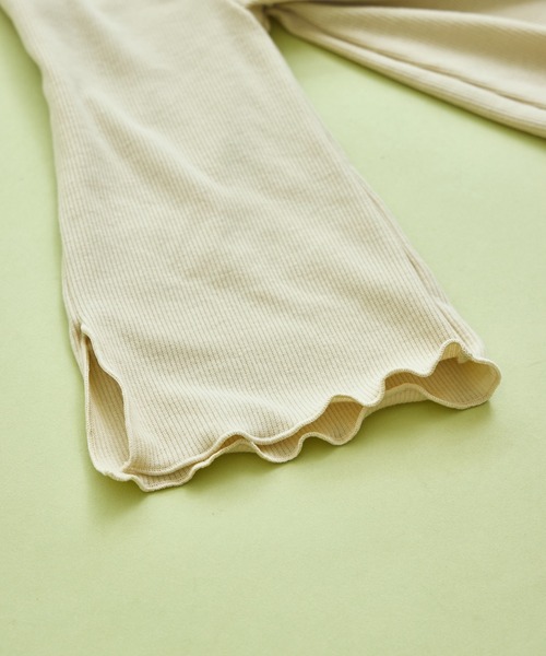 sea and shells by pairmanon（シーアンドシェルズバイペアマノン）の「【sea and shells by pairmanon】メロー リブ ストレッチ ワイドパンツ（その他ベビーウェア・キッズ・アイボリー/グリーン/ブラウン・110/100/90/80）」の11枚目の写真