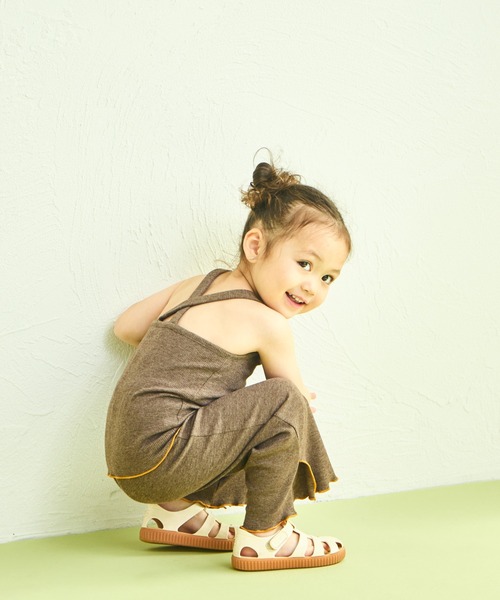 sea and shells by pairmanon（シーアンドシェルズバイペアマノン）の「【sea and shells by pairmanon】メロー リブ ストレッチ ワイドパンツ（その他ベビーウェア・キッズ・アイボリー/グリーン/ブラウン・110/100/90/80）」の12枚目の写真