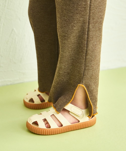 sea and shells by pairmanon（シーアンドシェルズバイペアマノン）の「【sea and shells by pairmanon】メロー リブ ストレッチ ワイドパンツ（その他ベビーウェア・キッズ・アイボリー/グリーン/ブラウン・110/100/90/80）」の13枚目の写真