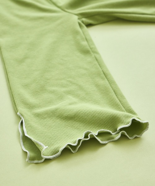 sea and shells by pairmanon（シーアンドシェルズバイペアマノン）の「【sea and shells by pairmanon】メロー リブ ストレッチ ワイドパンツ（その他ベビーウェア・キッズ・アイボリー/グリーン/ブラウン・110/100/90/80）」の4枚目の写真