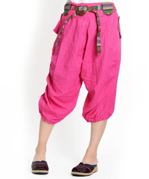 MARAI(マーライ)の「クロップド丈 コットンサルエルパンツ バルーンパンツ アラジンパンツ(その他パンツ・メンズ・オレンジ/ブルー/カーキ/ブラック/パープル/ワイン/ライトグリーン/ライトブラウン/ライトブルー/ピンク・FREE)」の8枚目の写真