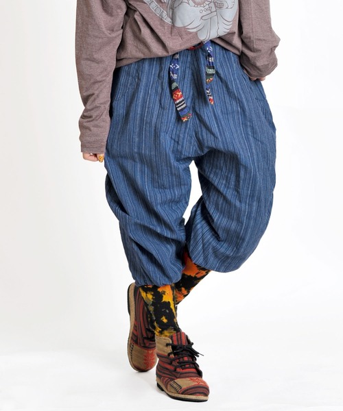 MARAI(マーライ)の「クロップド丈 コットンサルエルパンツ バルーンパンツ アラジンパンツ(その他パンツ・メンズ・オレンジ/ブルー/カーキ/ブラック/パープル/ワイン/ライトグリーン/ライトブラウン/ライトブルー/ピンク・FREE)」の6枚目の写真