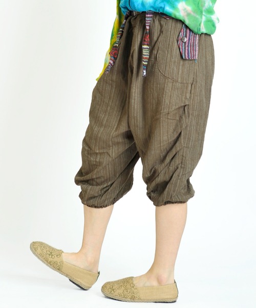 MARAI(マーライ)の「クロップド丈 コットンサルエルパンツ バルーンパンツ アラジンパンツ(その他パンツ・メンズ・オレンジ/ブルー/カーキ/ブラック/パープル/ワイン/ライトグリーン/ライトブラウン/ライトブルー/ピンク・FREE)」の17枚目の写真