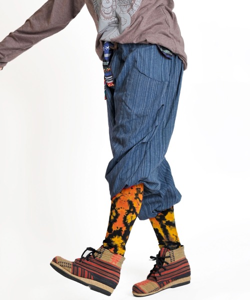 MARAI(マーライ)の「クロップド丈 コットンサルエルパンツ バルーンパンツ アラジンパンツ(その他パンツ・メンズ・オレンジ/ブルー/カーキ/ブラック/パープル/ワイン/ライトグリーン/ライトブラウン/ライトブルー/ピンク・FREE)」の19枚目の写真